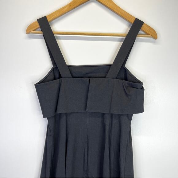 Theory linen blend flap midi dress black - 2 - Picture 6 of 11